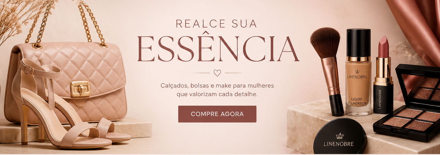 Linenobre website homepage with fashion and beauty products.